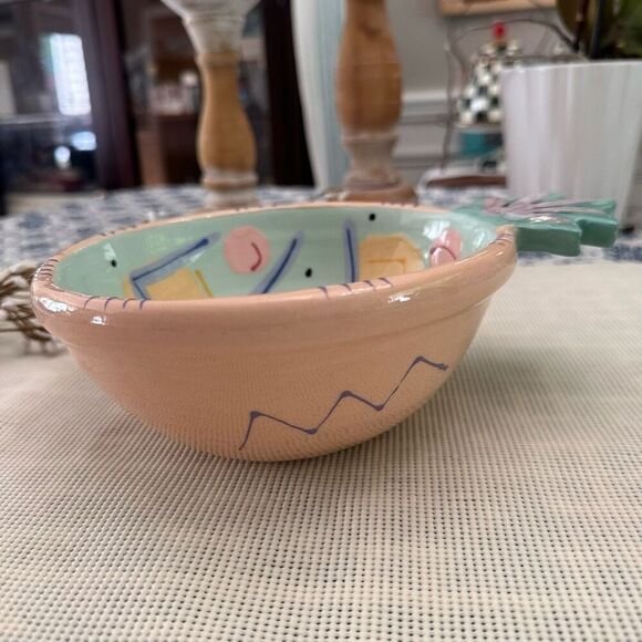 Susan Painter Pineapple Shaped Serving Dish Bowl‎ Handpainted Eclectic Rare - Picture 4 of 10